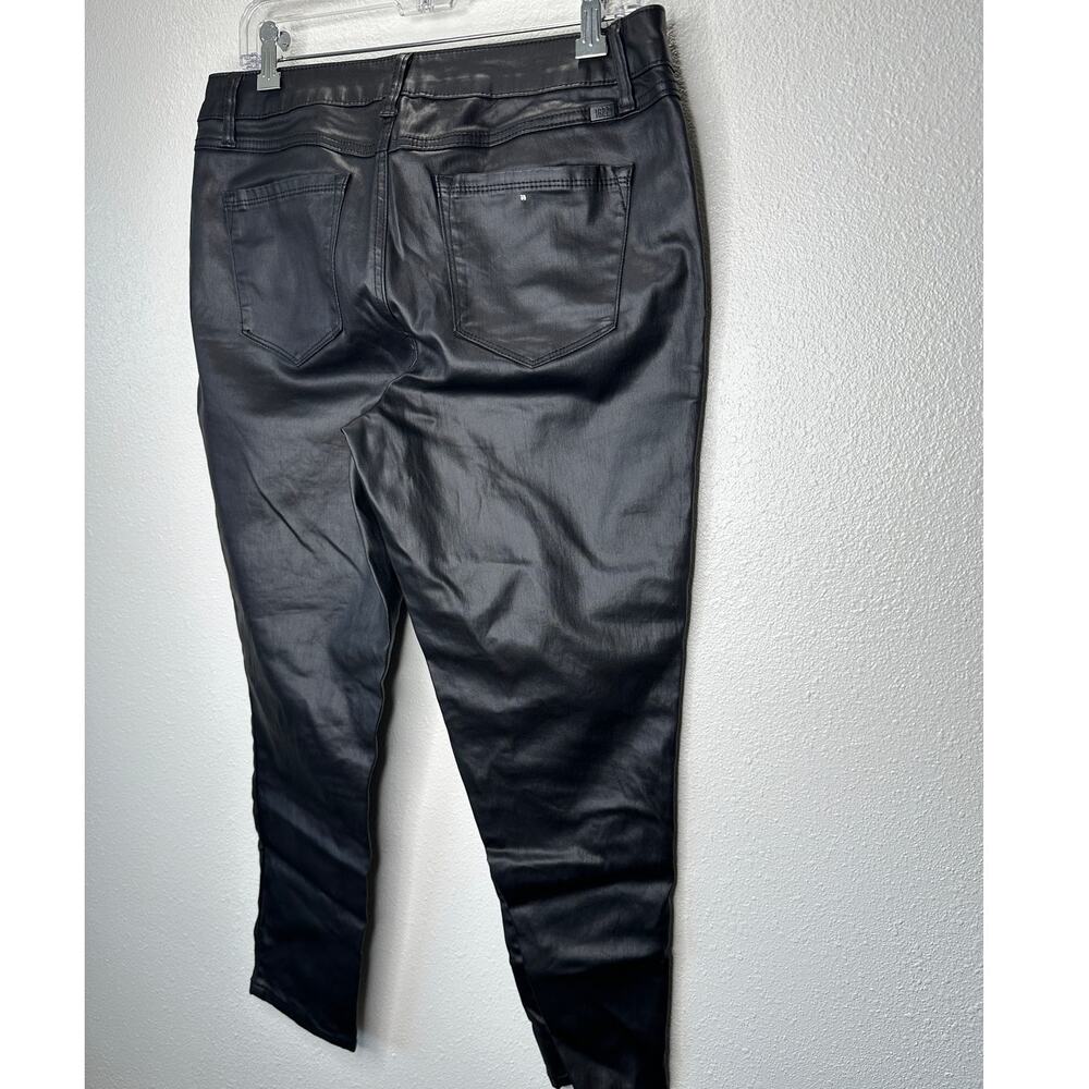 1822 Denim Black Shimmer Leatherette Skinny Pant 30 P / 10 P - Picture 9 of 16